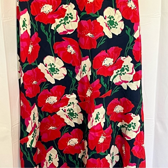 Sam Edelman Women's Poppy Floral V-Neck Poly A-Line Dress Coral Sz 2 NWT - Picture 7 of 10